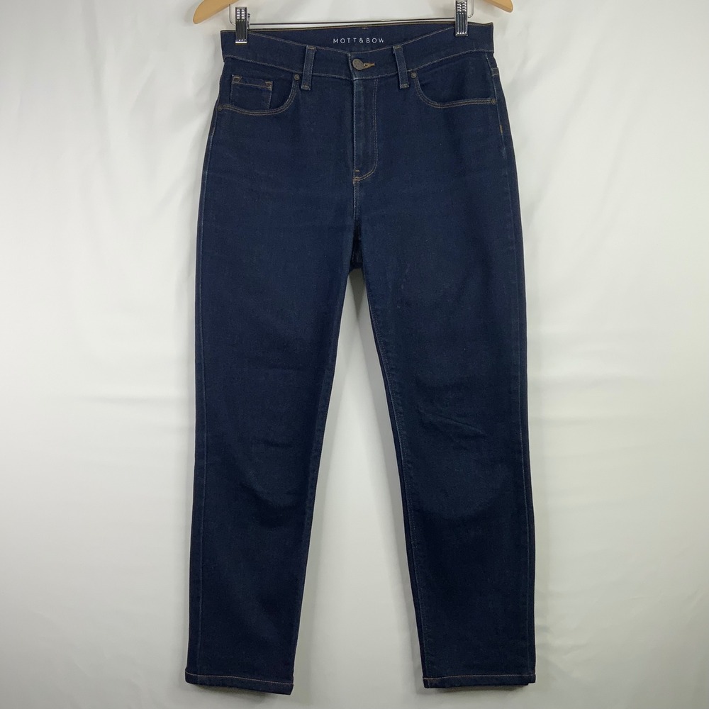 Mott & Bow Mom Jeans Olive Rinse Dark Wash High Rise Denim 28x28 NE-723